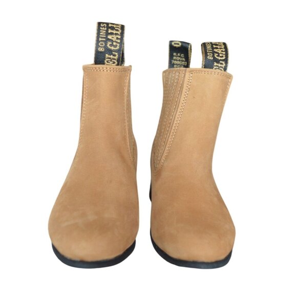 Botines El Gallo Kids Suede Leather Western Slip On Charro Boots Boys Size 13C - Picture 2 of 6